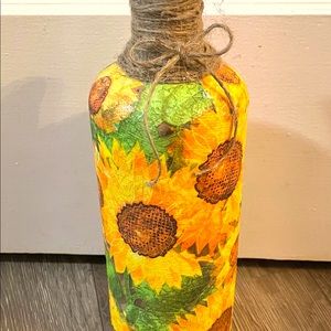 Decorative bottle and 4pc coasters